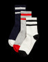 Marks & Spencer "3pk Cotton Rich Striped Ankle High Socks"